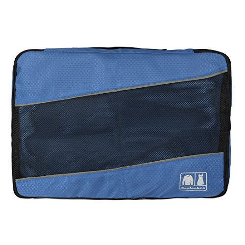5 Set Packing Cubes for Travel Large Suitcase Luggage Organizer Bags Travel Accessories Vacation 4 Cubes 1 Laundry Pouch Bag - color: Darkblue