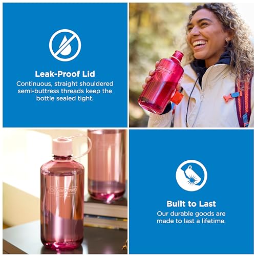 Nalgene 32 oz Narrow Mouth Water Bottle | BPA-Free, Durable & Leak Proof, Lightweight Bottle for Hiking, Gym & Travel, Cherry Blossom - color: Cherry Blossom, size: 32 Ounces