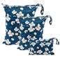 babygoal Wet Dry Bags for Baby Cloth Diapers, Washable Travel Bags, Beach, Pool, Gym Bag for Swimsuits & Wet Clothes with Two Zippered Pockets 3 Pack(S,M,L), 3SML02 - color: Flower 01