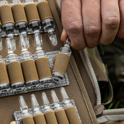 M-Tac Modular Ampoule Organizer Insert | Tactical Insert with Elastic Loops & Loop Velcro Backing | Fits Medical Kits & Backpacks, 5 Slot - color: Coyote, size: 5 ml