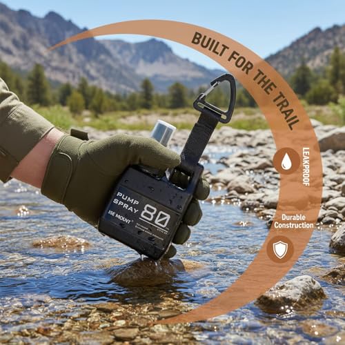 Camping Mini Spray Bottles with Hanging Buckle - 4 Pcs 80ml Refillable Dispenser Bottle with Molle Clip Strap for backpacks