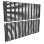 2 Pack of 4U Vented Blank Panel - Metal Rack Mount Filler Panel for 19in Server Rack Cabinet or Enclosure, Black (4U) - size: 4U