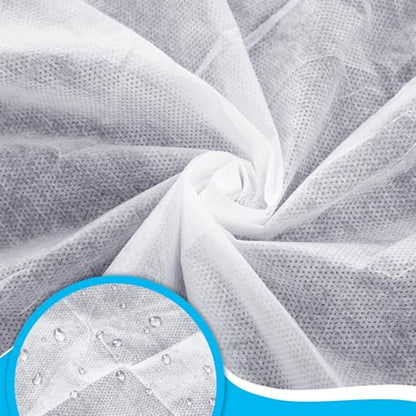 SmoothNovelty 10 Pack Disposable Airplane Seat Covers Non-Woven Safety Protection Portable Cover White 60 x 24 Inches Public Seat Protector for Airplane Train Bus Car Office Movie Theatre Chair