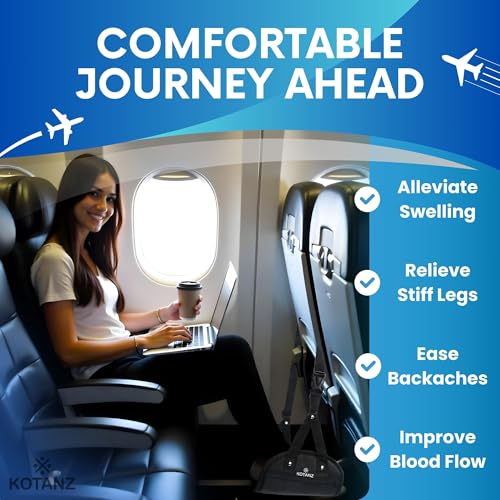 Adjustable Foot Hammock for Plane Travel – Airplane Foot Rest for Long Flight – Leg Hammock for Long Travel, Desk Leg Foot Hammock for Office - Airplane Essentials Accessories
