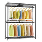 VIPEK X1 Plus Expandable Reach-in Closet Adjustable from 2'8" to 4'6" with Adjustable Shelves and Hanger Rods Clothes Rack Heavy Duty, Metal Clothing Racks Portable Walk-in Closet, Black - color: Black, size: X1 Plus