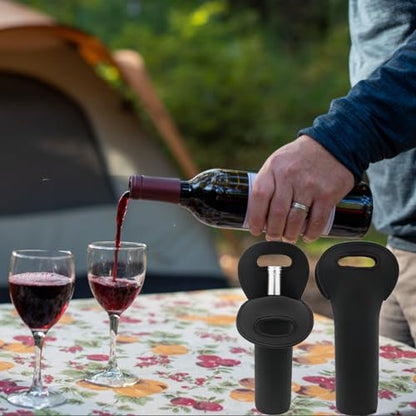 Wine Carrier Tote Bag, Insulated Wine Bag for Wine Bottle, Beer Bottle and Water Bottles, Neoprene Wine Carrier Tote Bag for Restaurant, Travel, Black - color: Black