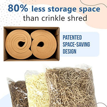 IDL Packaging SpiroPack™ Stylish Box Filler 30 lbs in a Box, Brown, Wide-Cut Spirals - Packing Filler for Baskets, Gift Boxes, and Packages - Modern Alternative to Shredded and Crinkle Paper - color: Kraft, size: 30 lbs