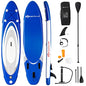 Goplus Inflatable Stand up Paddle Board, 10'/10.5'/11' SUP 6" Thick with Premium Accessories, Adjustable Aluminum Paddle, Leash, Carry Bag, Hand Pump, Removable Fin, ISUP for Adults - size: 11 FT, style: Navy