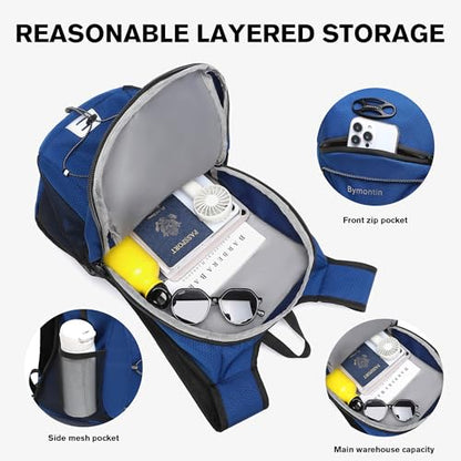 Ultra-Light Soft Daypack 15L/20L, Cushioned Breathable Back Panel Backpack, Lightweight Packable Travel Backpack (Blue, 20L) - color: Blue, size: 20L