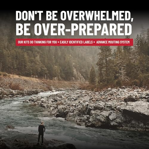 Surviveware 238 Pcs Comprehensive Premium Survival First Aid Kit - Medical Emergency Kit for Travel Camping Gear, Home Essentials & Outdoor Emergencies - Survival Kit - style: Large