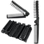 Folding Comb, 24PCS Travel Hair Brush and Comb Set, Portable Foldable Plastic Hairdressing Tools, Anti-Static Hair Comb, Double Headed Hair Brush for Men Women (Black) - size: 24 PCS