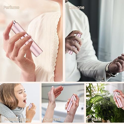 LISAPACK 8ML Atomizer Perfume Spray Bottle for Travel (3 PCS) Empty Cologne Dispenser, Portable Sprayer (Red, Pink, Purple) - color: 3 Colors4