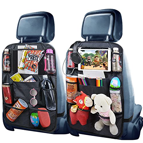 Backseat Organizer for Kids with USB/Headphone Hole - 2 Pack