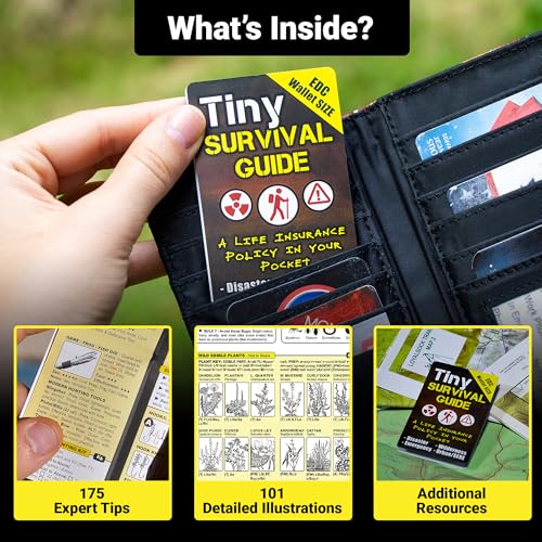 Tiny Survival Guide – Micro EDC Emergency Preparedness Pocket Handbook for Camping, Hiking, Bushcraft, SAS & First Aid – Fits Wallet, Bug Out Bag or Glove Box - style: 1 Survival Guide + 1 Disaster Guide + 1 First Aid Guide