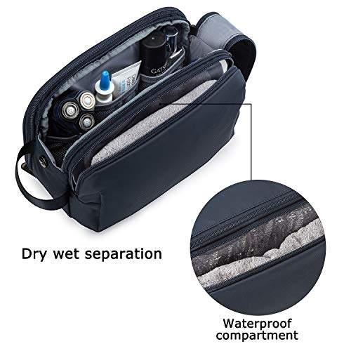 BAGSMART Toiletry Bag for Men, Travel Toiletry Organizer Dopp Kit Water-resistant Shaving Bag for Toiletries Accessories, Door Room Essentials,Navy Blue-large - color: Navy Blue, size: Large