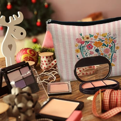 Dental Floral Makeup Bag, Dental Hygienist Assistant Gifts Makeup Cosmetic Bag Travel Toiletry Bag for Women, Best Dentist Gift Zipper Makeup Pouch - color: Dentist Flower
