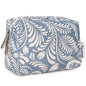 Narwey Small Makeup Bag for Purse Mini Cosmetic Bag Travel Makeup Pouch Zipper Pouch Cute Make up Bags with Compartments for Women Girls (Small, Blue Leaf) - color: Blue Leaf, style: Small