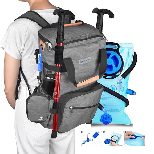 35L Foldable Waterproof Backpack For Outdoor Sports Travel Inside Wet Clothes Compartment Packable For Multiple - color: 2grey