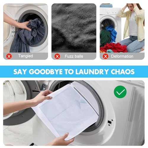 Mesh Laundry Bags for Delicates, 3 Pack Laundry Bags Mesh Wash Bags in 3 Sizes(1 Large, 1 Medium, 1 Small), Durable and Gentle Lingerie Bags for Washing Delicates, Garment Bag for Washing Machine - style: Fine Mesh