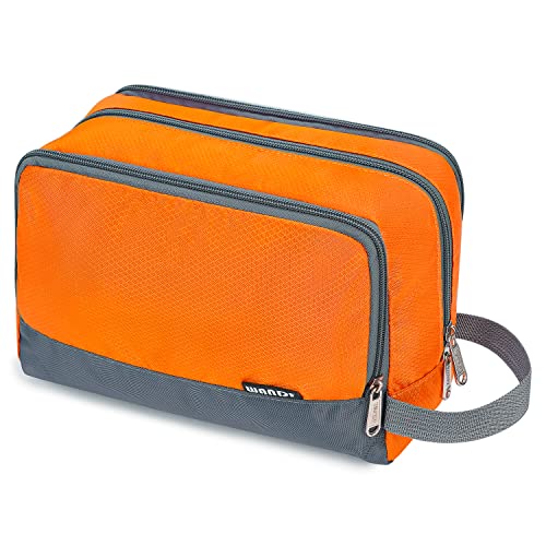 Toiletry Bag for Men/Women Hanging Dopp Kit Water Resistant Shaving Bag Small Toiletry Bag for Traveling (Orange) - color: Orange
