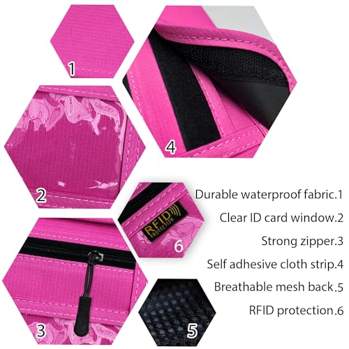 RFID Blocking Travel Neck Wallet Pouch and Passport Holder, Travel Neck Pouch Passport Holder for Women & Men - Rose - color: Rose