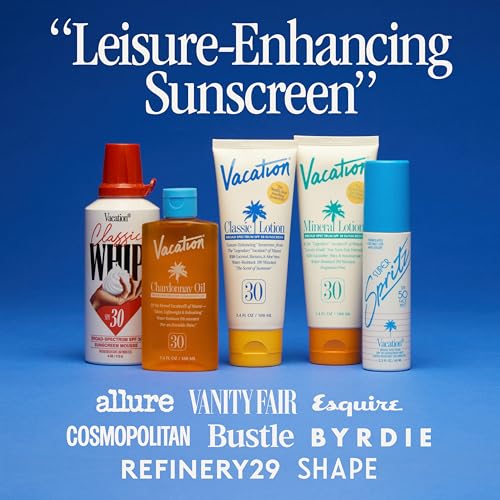 Vacation Mini Classic SPF 30 Sunscreen Lotion, 1 Fluid Ounce, Pack of 24 - Invisible, No White Cast, Water-Resistant, Vegan, Dermatologist-Tested, Travel Size - size: 1 Fl Oz (Pack of 24), style: SPF 30