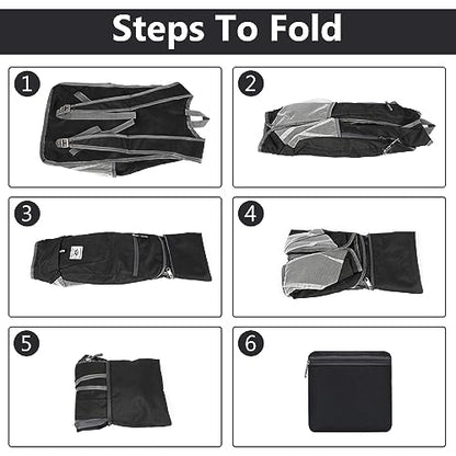 Esup 15L Lightweight Hiking Backpack Foldable Small Travel Backpack Packable Camping Backpack for Women Men (Black) - color: Black