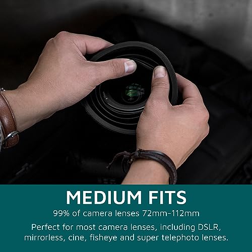 KUVRD - Universal Lens Hood - Fits 99% of Lenses, Element Proof, Lifetime Coverage - size: Small - (S|54) + Medium - (M|72) - 2 Pack Bundle