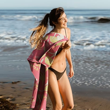 Hero Microfiber Large Beach Towel Compact for Travel (Be Pawsitive, 40" x 72") - color: Stay Pawsitive, size: 40" x 72"