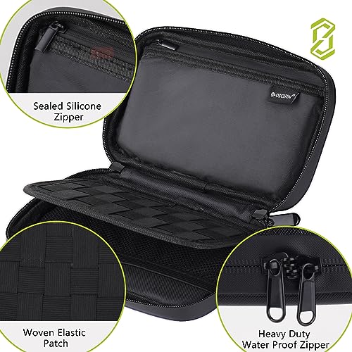 OZCHIN Smell Proof Bag Pocket Bag Activated Carbon Fiber 8'' x 5'' Portable Carry Pouch for Travel - color: Black