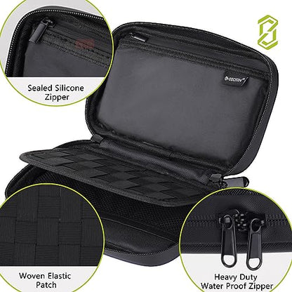 OZCHIN Smell Proof Bag Pocket Bag Activated Carbon Fiber 8'' x 5'' Portable Carry Pouch for Travel - color: Black