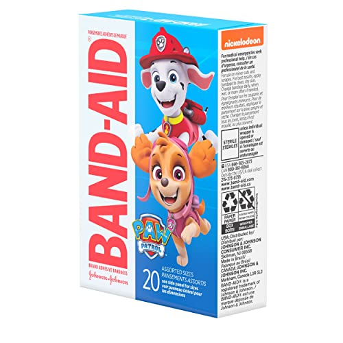 Band-Aid Adhesive Bandages, 20 ct (Pack of 2) | Nickelodeon PAW Patrol | First Aid | Assorted - size: 20 Count (Pack of 2), style: PAW Patrol