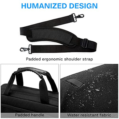 BAGSMART Laptop Bag, 15.6 Inch Briefcase Men, Lockable Computer Bag Work Bag, Water-Repellent Shoulder Messenger Bag Travel Office Business, Black - color: Black-15.6 Inch