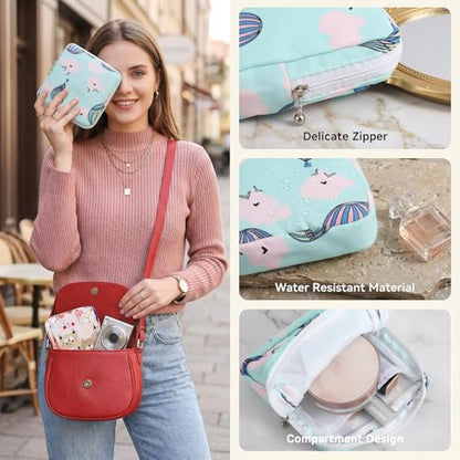 3Pcs Period Bag, Small Menstrual Sanitary Napkin Storage Bag Period Pouch Waterproof, Tampon Organizer Pouch Tampon Pad Holder for Purse, Pad Bags Feminine Care First Periods - color: 2