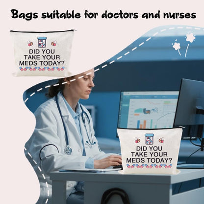 Small Travel Medicine Bag Carrier Cancer Patient Gifts for Women Hospital Gifts for Patients Medication Supplies Bag Pharmacy Technician Gift Bags Medical Doctor Nurse Pharmacist Birthday Present Idea - color: Small Travel Medicine Bag