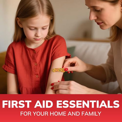 Gifts for Men Christmas Mini First Aid Kit - 144pcs Emergency Medical Kit with Water-Resistant Hard Case for Home, Travel, & Outdoor - Portable First Aid Supplies for Minor Cuts, Burns, Bites & Stings
