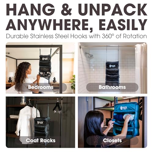 Pack Gear Hanging Suitcase Organizer - Our XL Hanging Luggage Organizer Perfectly Fits Any Suitcase - Our Packing Cubes for Travel Use Mesh Windows to Make Finding Any Outfit Easy (Green, XL) - color: Green, size: X-Large (Check-In)