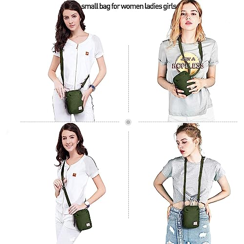 SEAFEW Mini Crossbody Bag Shoulder Bag for Men, Small Messenger Satchel Bag for Women - color: Green - Standard