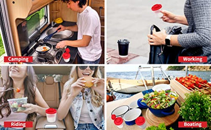 SIGNORAWARE Salt and Pepper Shakers Moisture Proof Set of Salt Shaker to go Camping Picnic Outdoors Kitchen Lunch Boxes Travel Spice Set Clear with Red Lids Plastic Airtight Dispenser (Combo 3 pack) - size: Combo, 3 pack