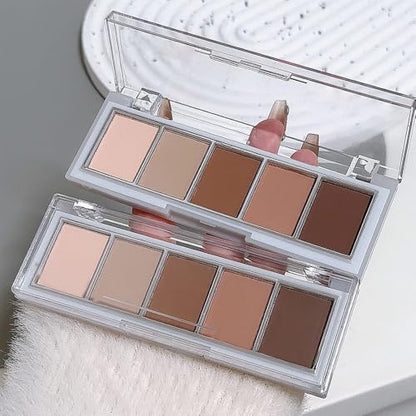 Matte Eyeshadow Palette,Peach Nude Neutral Eye Shadow,Rosy Beige Taupe Brown Eyeshadow,Soft Blendable Natural Makeup,Long Lasting Waterproof Eyeshadow for Daily Office Soft Glam Look,Sombra de Ojos 02 - color: B02