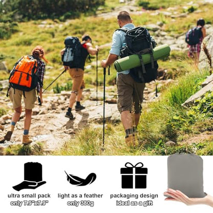 Sleeping Bag Liner,Travel Sheet & Adult Sleep Sack, Camping Sheets Travel Sleep Sack for Backpacking,Hotels & Hostels -Lightweight Single &Double Travel Sheet Camping Sheets - color: Single Gray 90x210cm