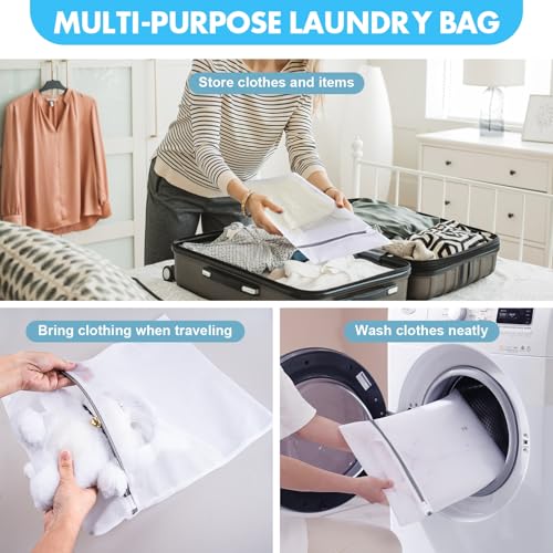 Mesh Laundry Bags for Delicates, 3 Pack Laundry Bags Mesh Wash Bags in 3 Sizes(1 Large, 1 Medium, 1 Small), Durable and Gentle Lingerie Bags for Washing Delicates, Garment Bag for Washing Machine - style: Fine Mesh