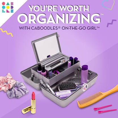 Caboodles Twilight Disco - On-The-go Girl Costmetic Organizer Make-up & Accessory Carry Case, Silver Shimmer - color: Silver Shimmer