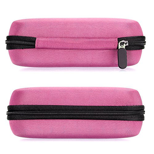 Hipiwe Hard Shell Essential Oil Carrying Case Holds 12 Bottles (Can hold 5ml, 10ml, &10ml Rollers) Travel Size Essential Oils Bag Organizer (Pink) - color: Pink