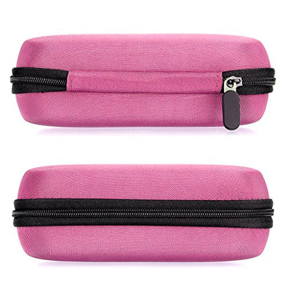 Hipiwe Hard Shell Essential Oil Carrying Case Holds 12 Bottles (Can hold 5ml, 10ml, &10ml Rollers) Travel Size Essential Oils Bag Organizer (Pink) - color: Pink