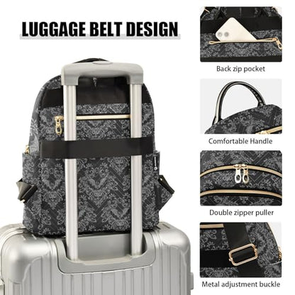 Women Fashion Backpack Purse Casual Lightweight Travel Shoulder Bag Goth Bats Black Rucksack Ladies Bag, Medium - color: Color 02, size: Medium
