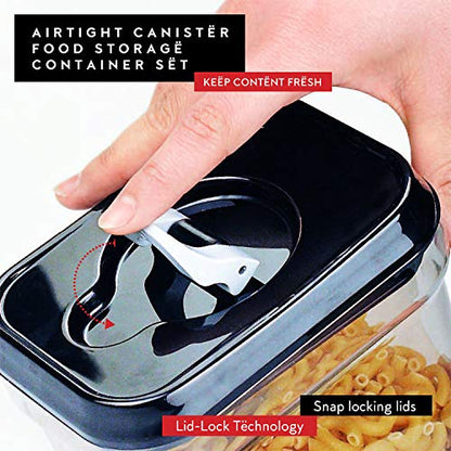 DWËLLZA KITCHEN Set of 6 Mini Airtight Food Storage Containers with Lids - Clear Plastic Small Pantry Containers for Spices, Candy, Nuts, Coffee or Tea, BPA-Free, Keeps Food Fresh & Dry - color: 05 - 0.3 liter (Set of 6)