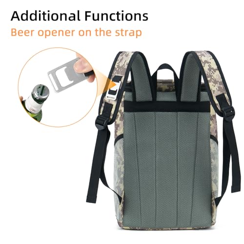 Backpack Cooler Backpack 26 Cans Insulated Leak Proof for Women Men Beach Camping Picnic Fishing Hiking Lunch Backpack Waterproof Cooler - color: Biack,White,Gray, size: Medium