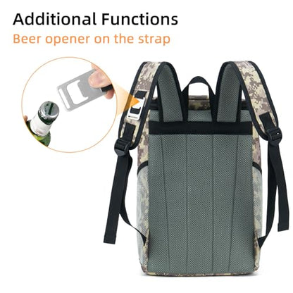 Backpack Cooler Backpack 26 Cans Insulated Leak Proof for Women Men Beach Camping Picnic Fishing Hiking Lunch Backpack Waterproof Cooler - color: Biack,White,Gray, size: Medium