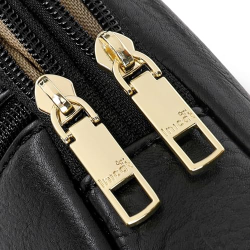 INICAT Anti Theft Crossbody Bags for Women Travel Small Sling Bag Fanny Packs Cross Body Purses Everyday - color: Rich Black Antitheft, size: Large